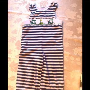 Toddler Boys Knit Smocked Golf Longall